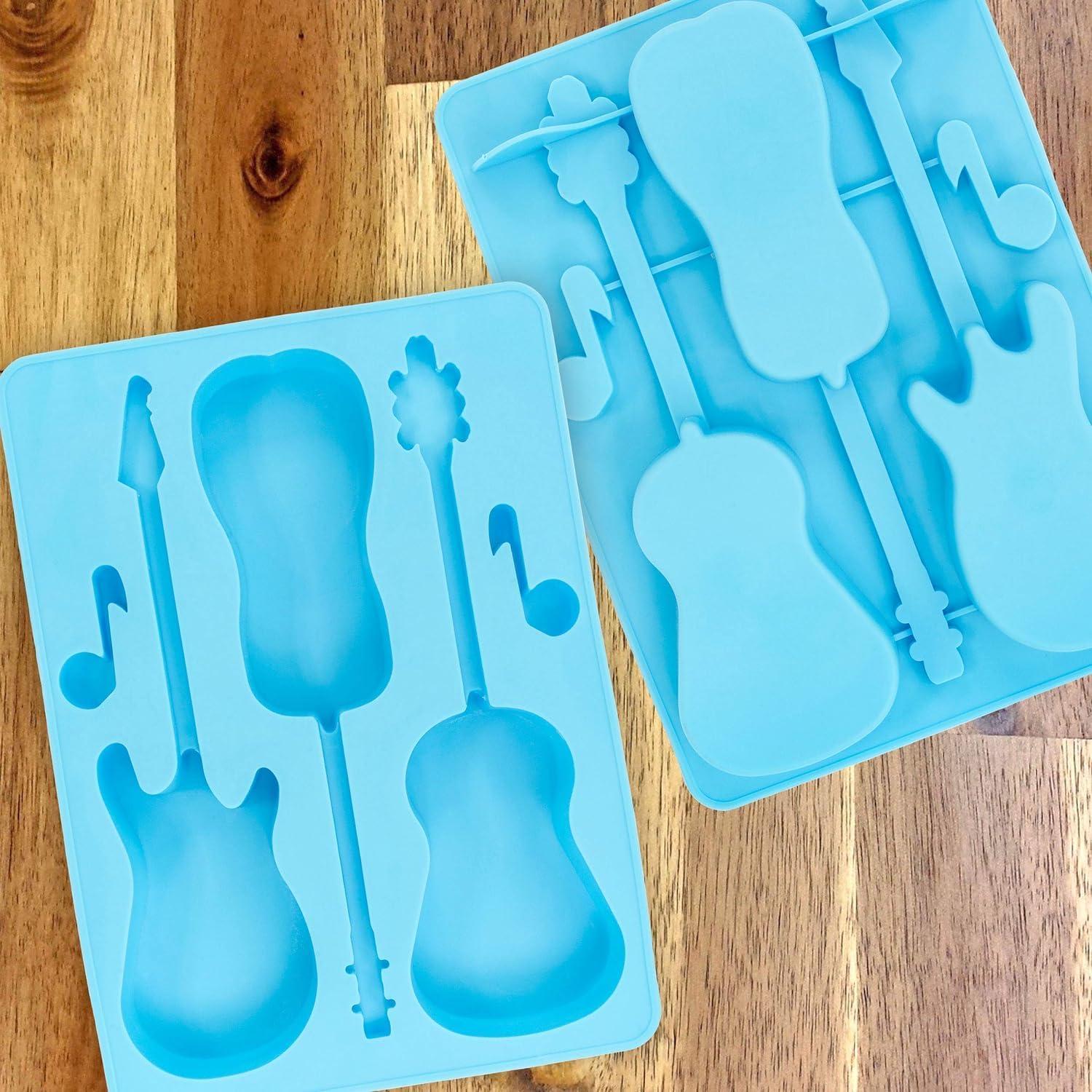 Bandeja de Hielo Guitarra Azul Fairly Odd Novelties 6 Cubos