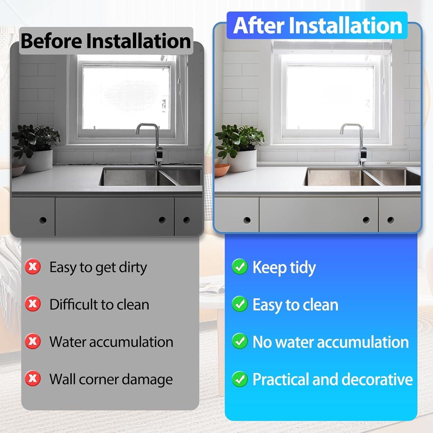 Moldura Cuarterona Flexible Autoadhesiva Caucho Transparente 1.27cm x 1.27cm x 99cm