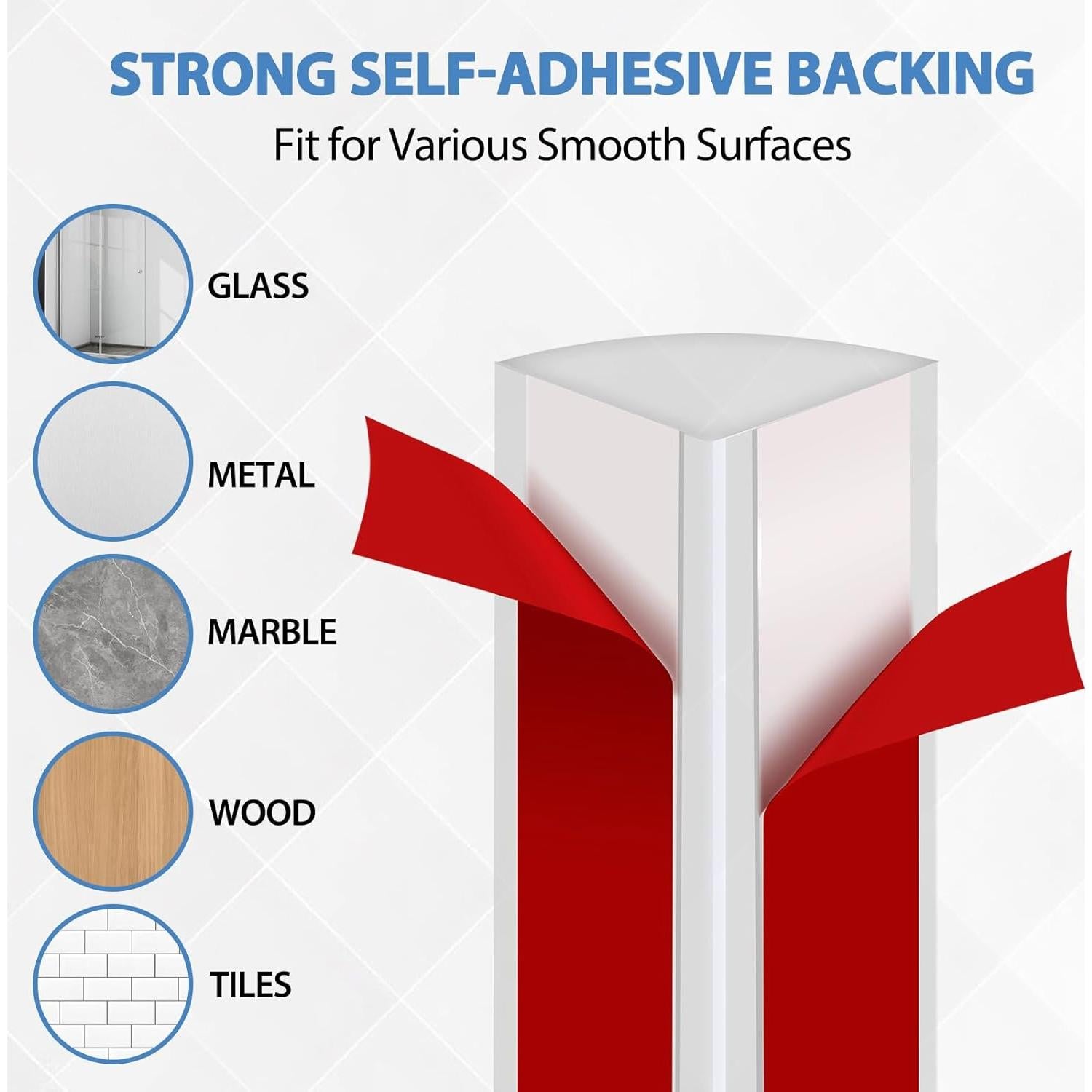 Moldura Cuarterona Flexible Autoadhesiva Caucho Transparente 1.27cm x 1.27cm x 99cm