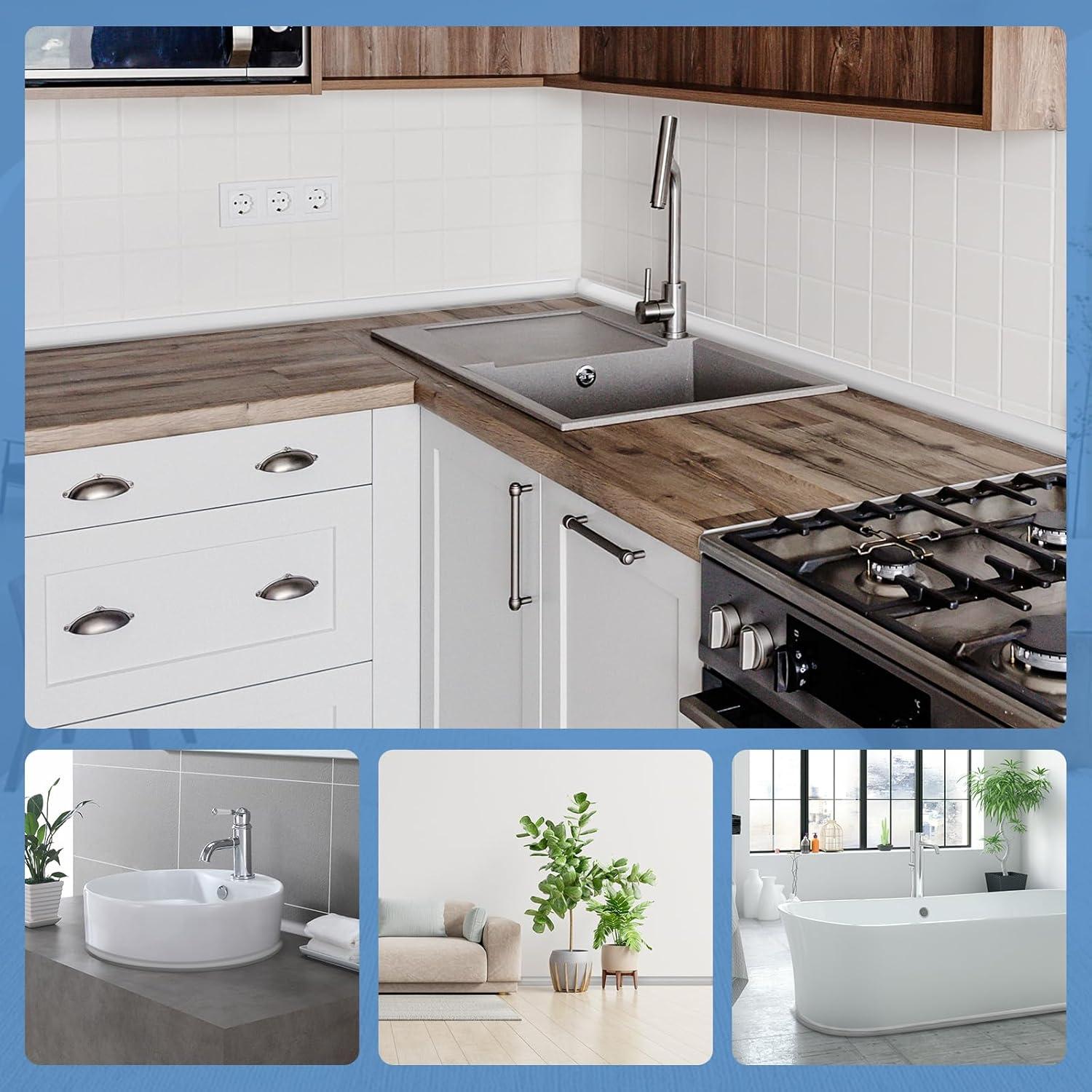 Moldura Cuarterona Flexible Autoadhesiva Caucho Transparente 1.27cm x 1.27cm x 99cm