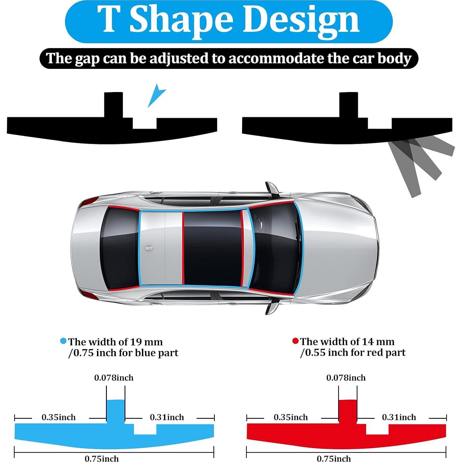 Tira de Sellado de Goma Frienda 6.7m para Parabrisas de Coche