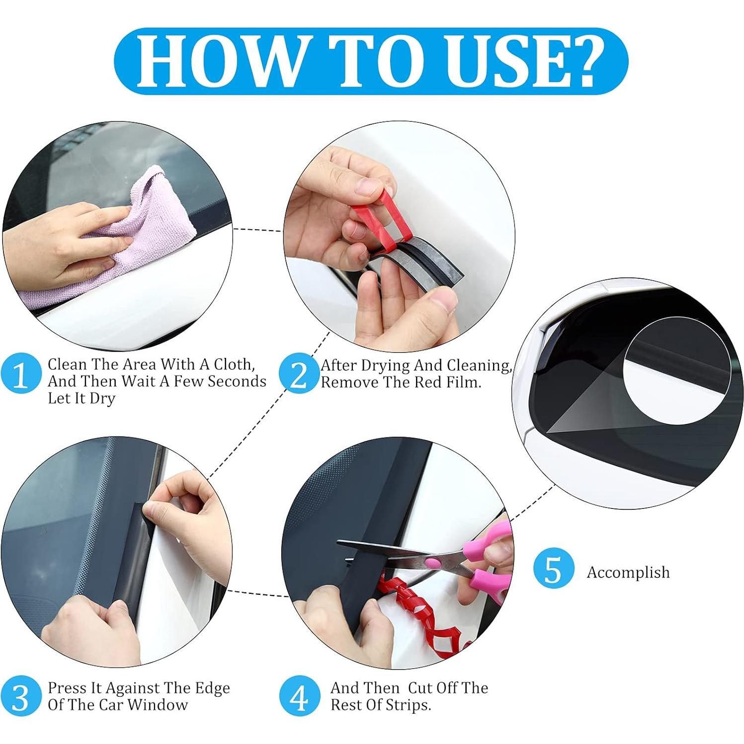 Tira de Sellado de Goma Frienda 6.7m para Parabrisas de Coche