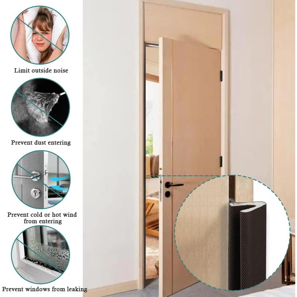 Tira de Sellado para Puerta LSGCQ 26 pies Espuma PU Marrón