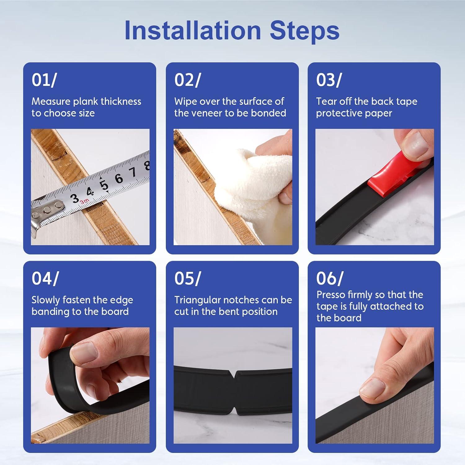 Banda de Bisel Autoadhesiva FAKILO 5m x 20mm Negro TPE