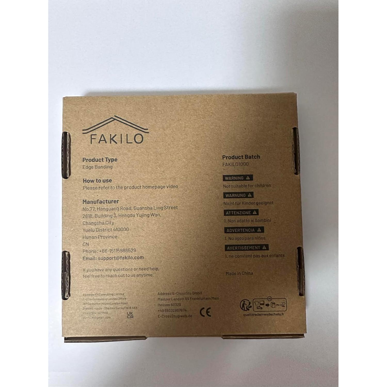 Banda de Bisel Autoadhesiva FAKILO 5m x 20mm Negro TPE