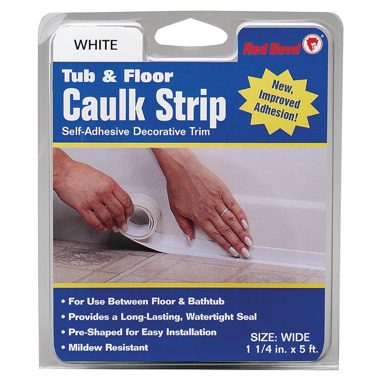 Tira de Calafateo Autoadhesiva Red Devil 0170, 3.2 cm x 1.52 m, Blanco
