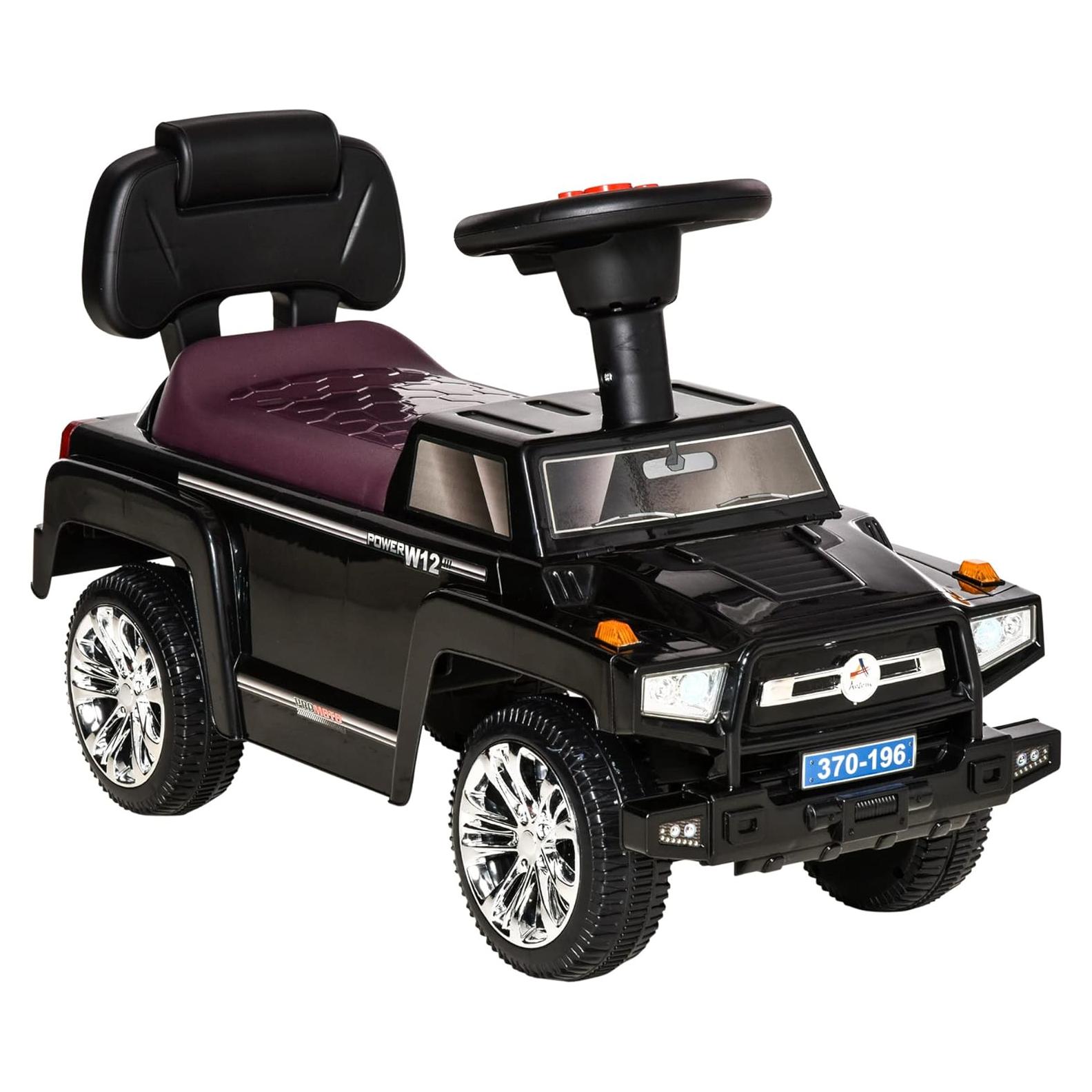 Coche de empuje Aosom SUV para niños con bocina y luces