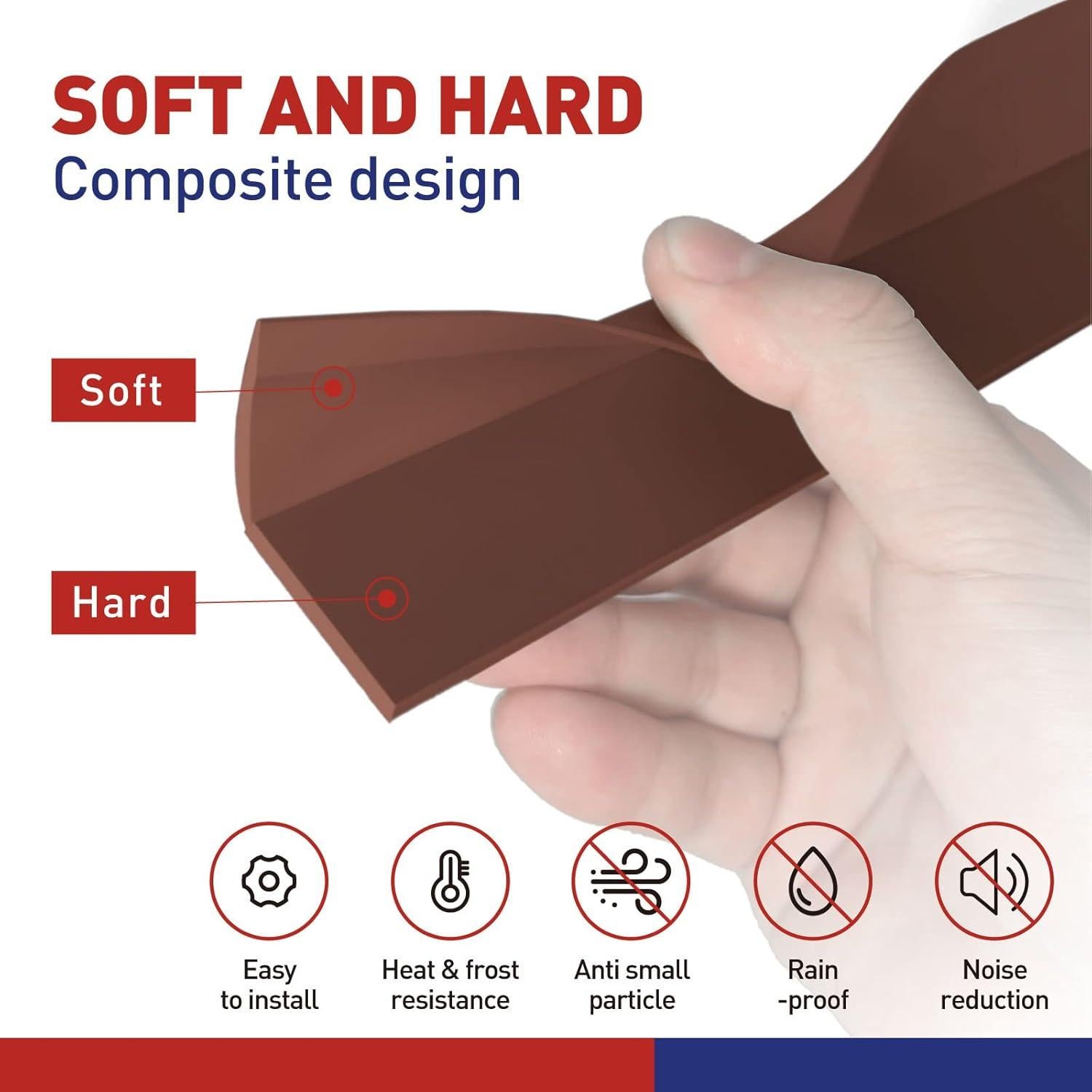 Sello de Puerta de Garaje FOSLUOC 10.5m Marrón Universal