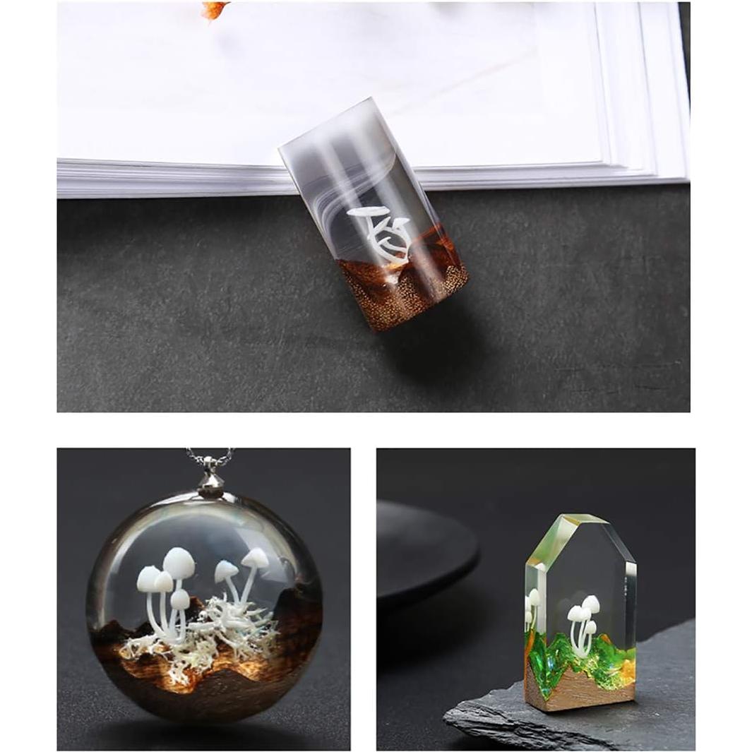 FineInno 9 Piezas Mini Hongos 3D para Resina y Manualidades