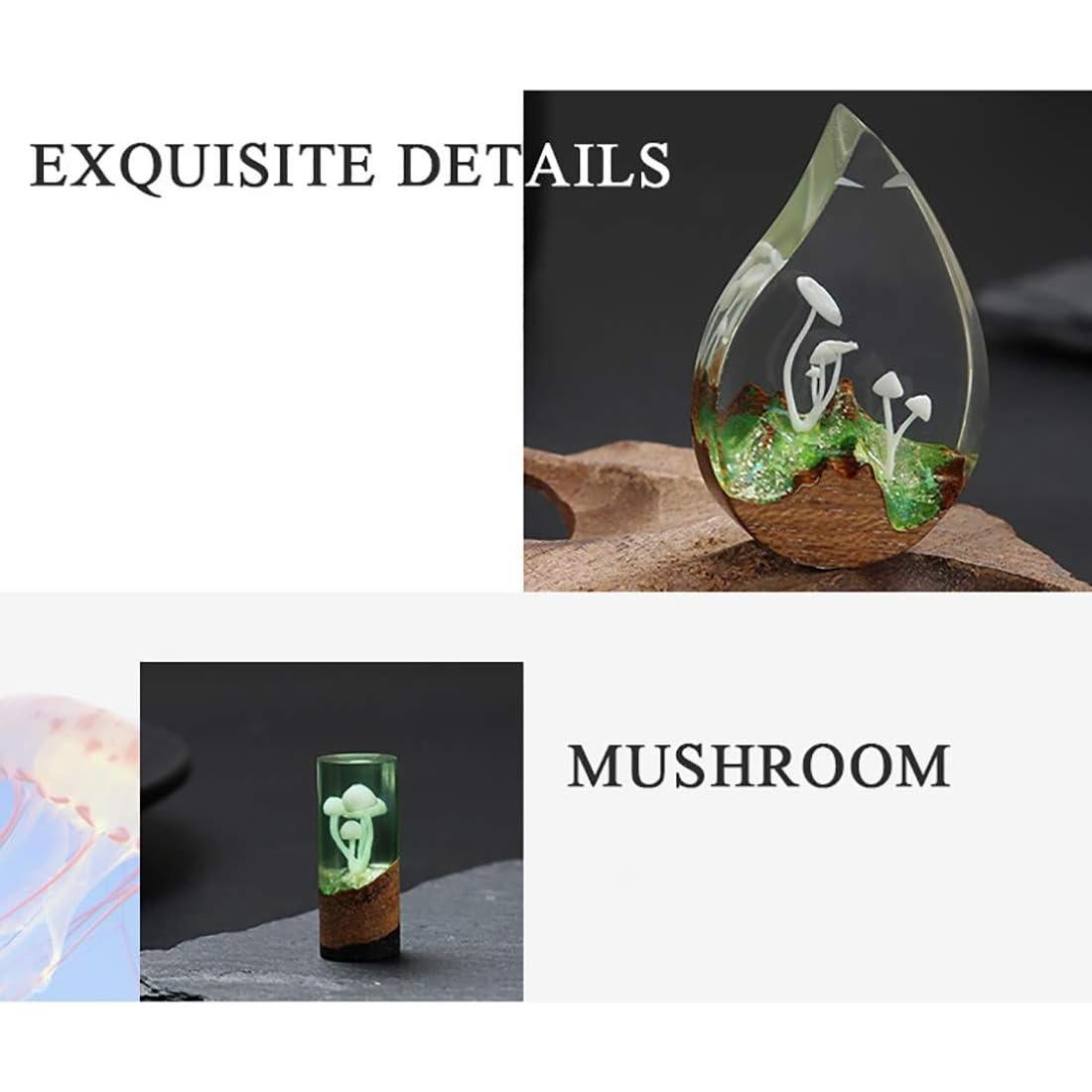 FineInno 9 Piezas Mini Hongos 3D para Resina y Manualidades