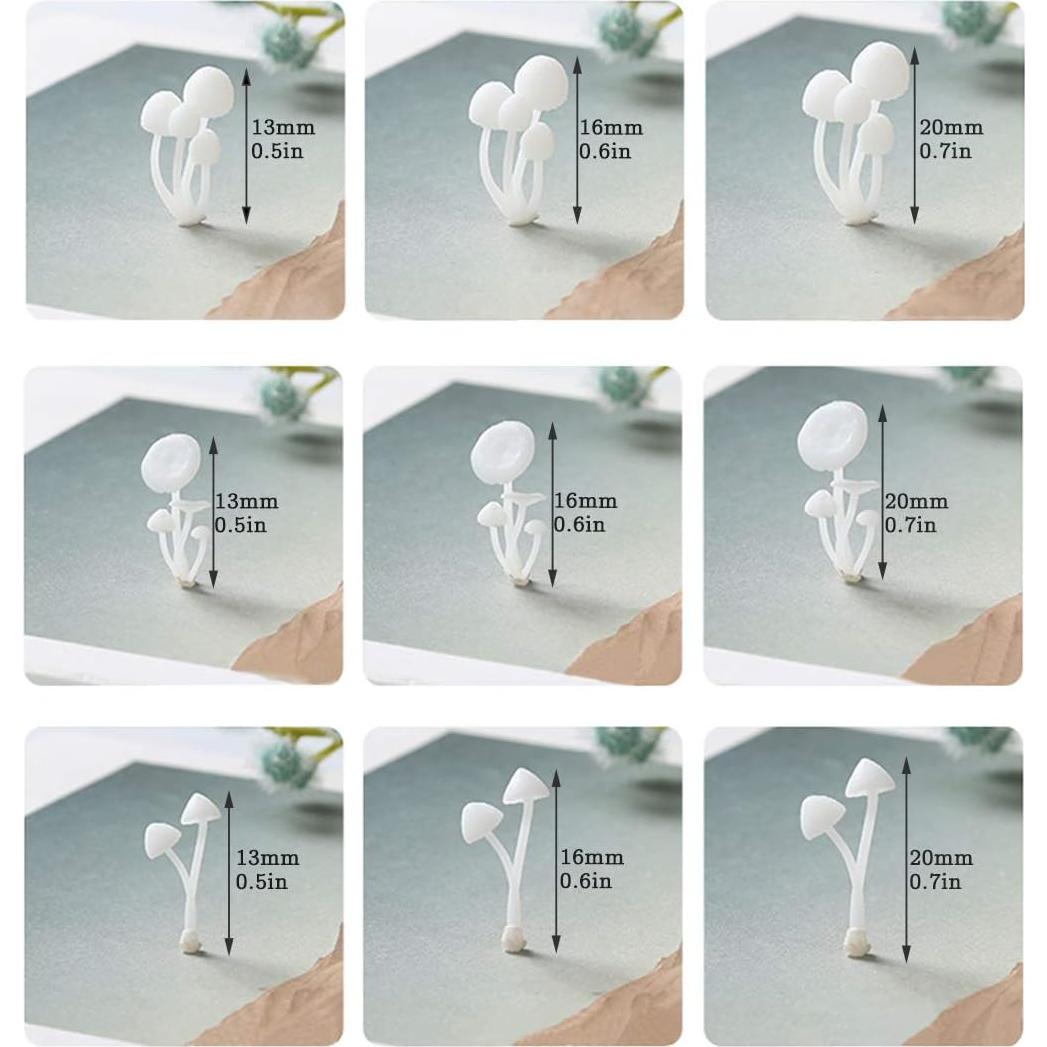 FineInno 9 Piezas Mini Hongos 3D para Resina y Manualidades