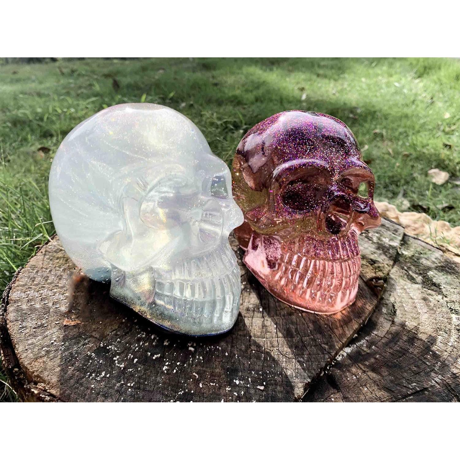 Molde de Silicona Calavera 3D FaitmainX 14.7x9.9cm para Resina