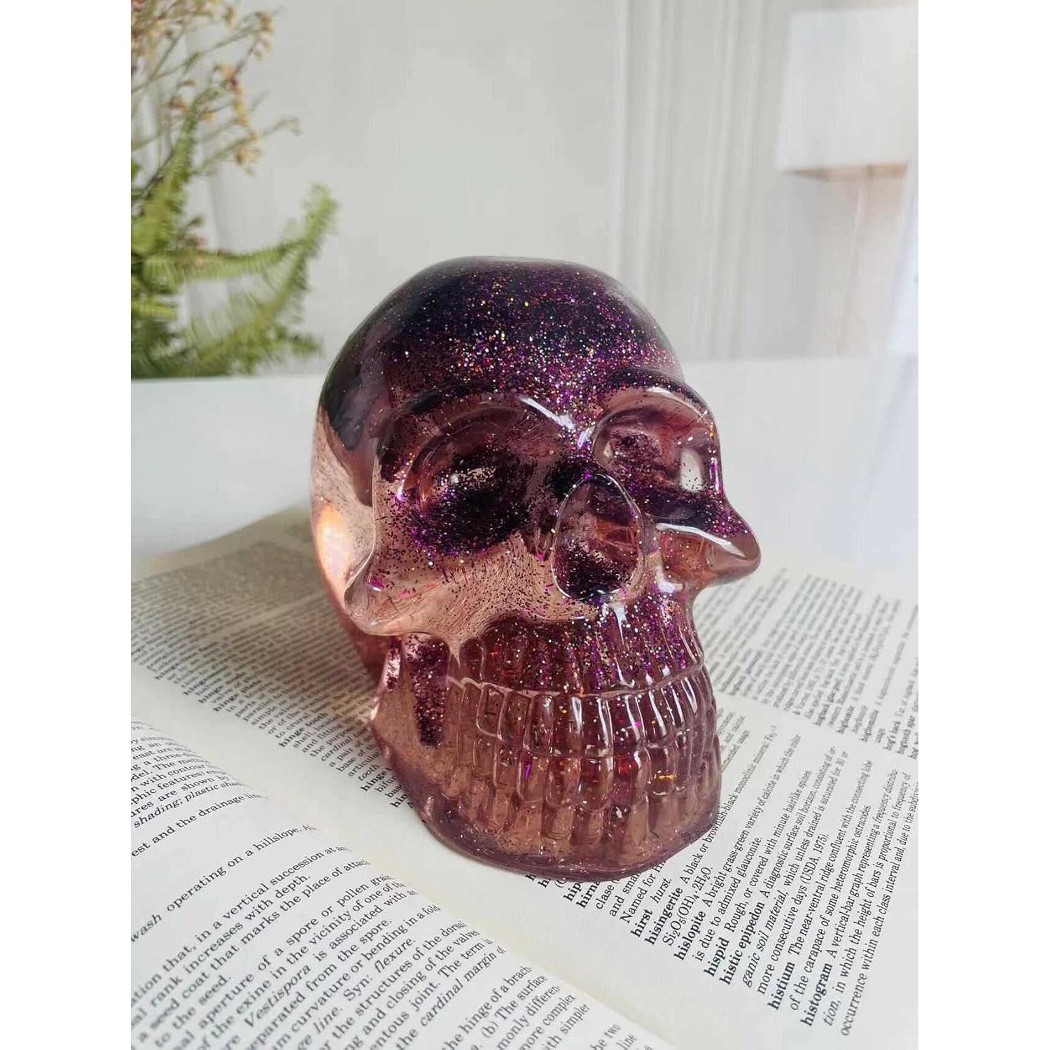 Molde de Silicona Calavera 3D FaitmainX 14.7x9.9cm para Resina