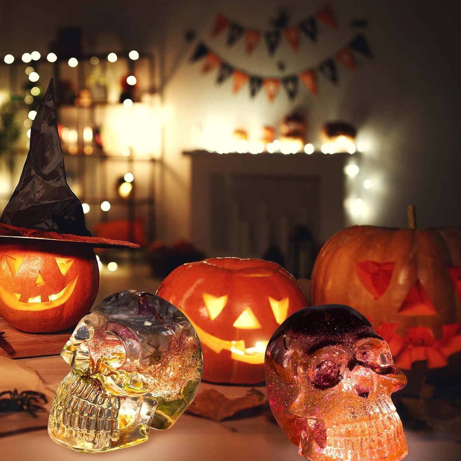 Molde de Silicona Calavera 3D FaitmainX 14.7x9.9cm para Resina