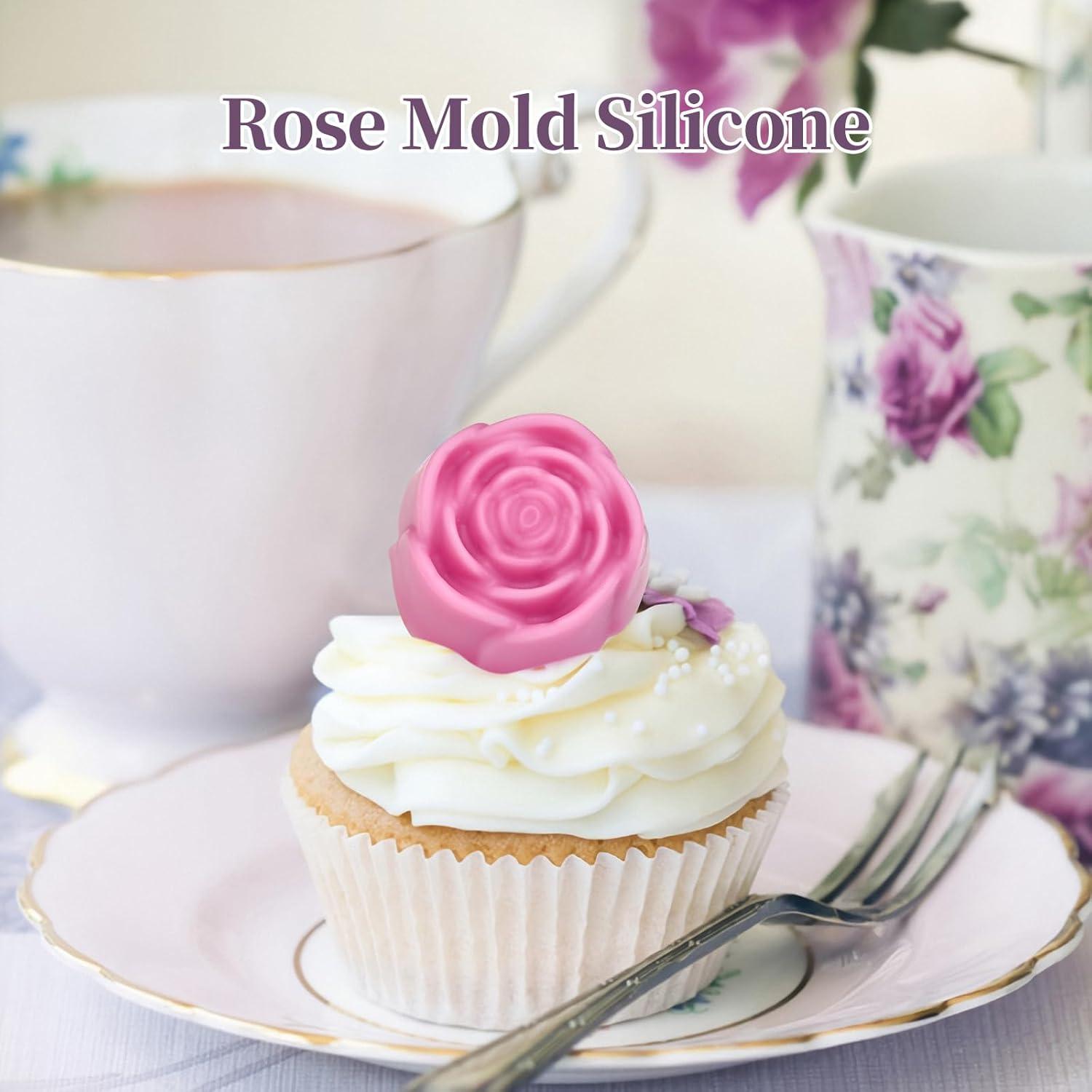 Molde de Silicona Rosa 10 Cavidades SIQINZONGWA - Resistente al Calor