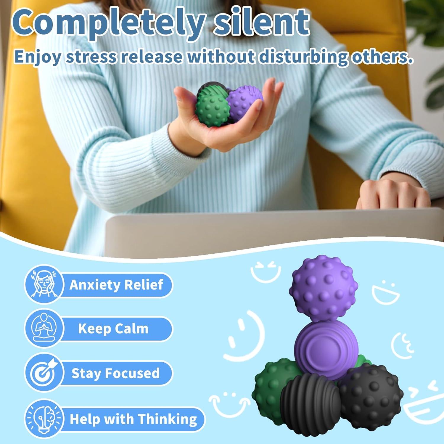 Bolas de Estrés Magnéticas de Silicona HengLiSam - 6 Piezas