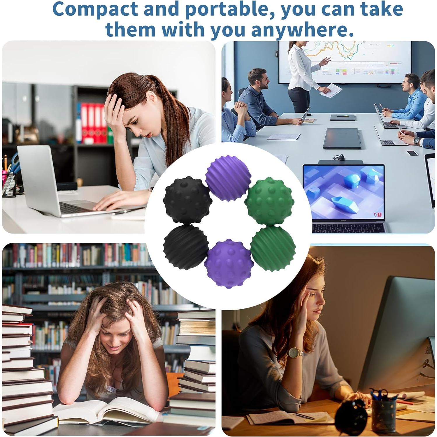 Bolas de Estrés Magnéticas de Silicona HengLiSam - 6 Piezas