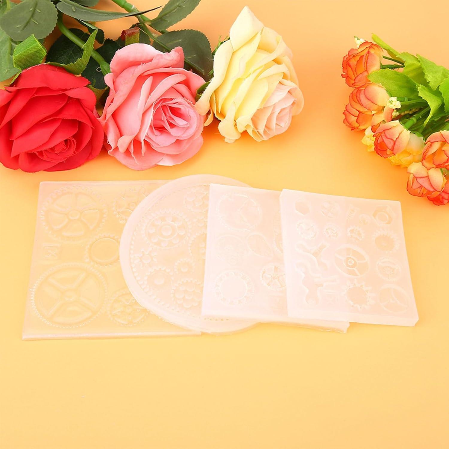 Molde de Silicona Engranaje 4 Piezas Walfront - Chocolate y Resina