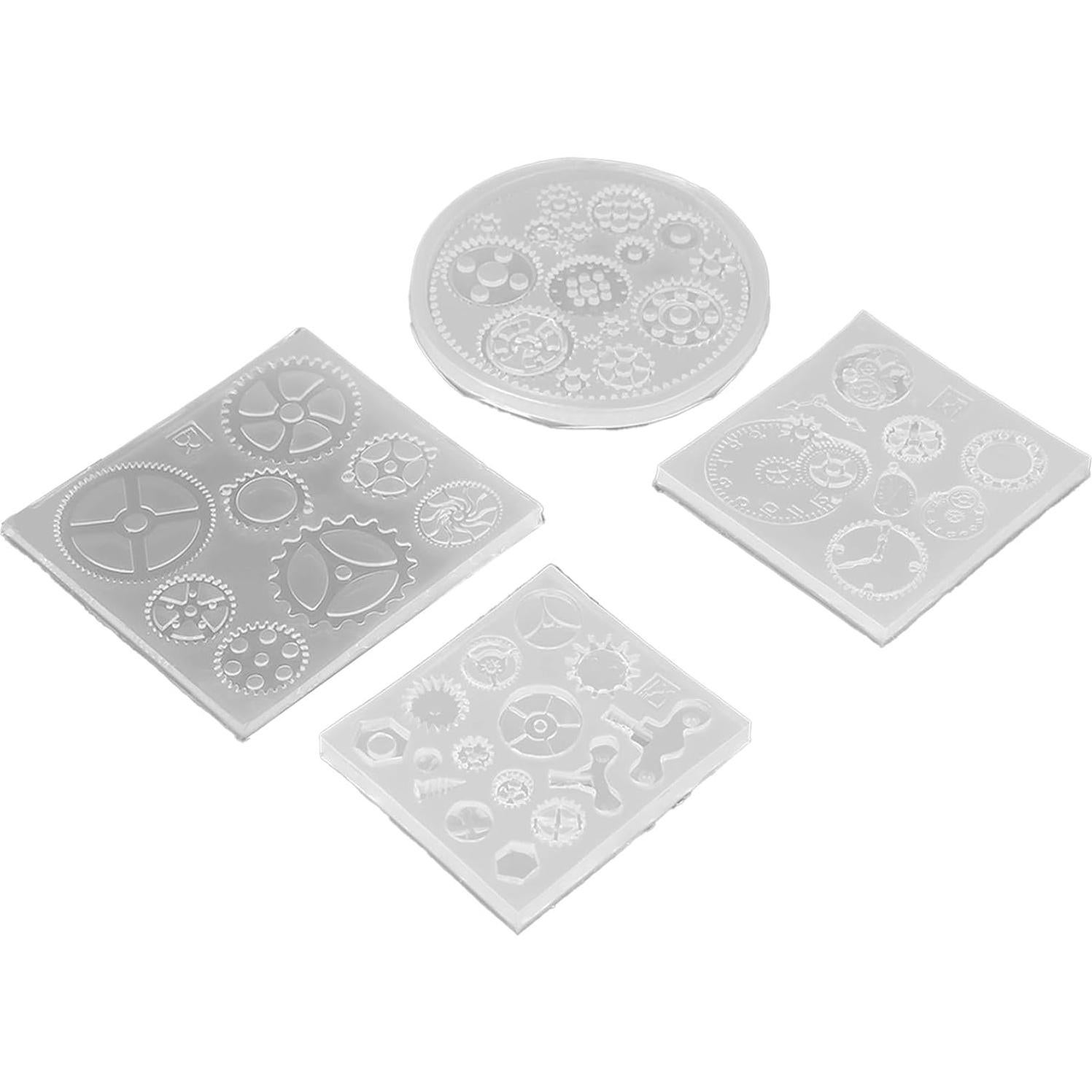 Molde de Silicona Engranaje 4 Piezas Walfront - Chocolate y Resina