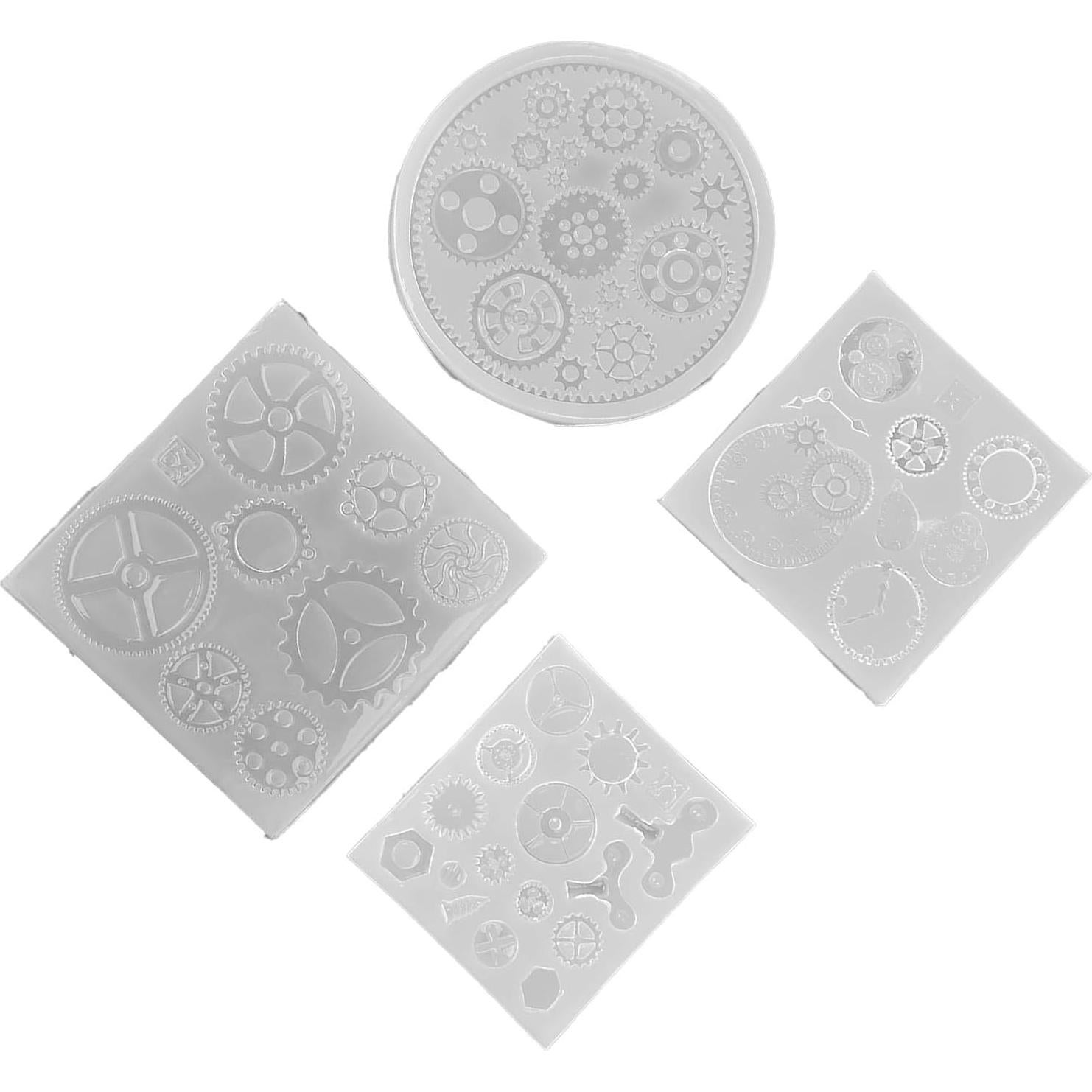 Molde de Silicona Engranaje 4 Piezas Walfront - Chocolate y Resina