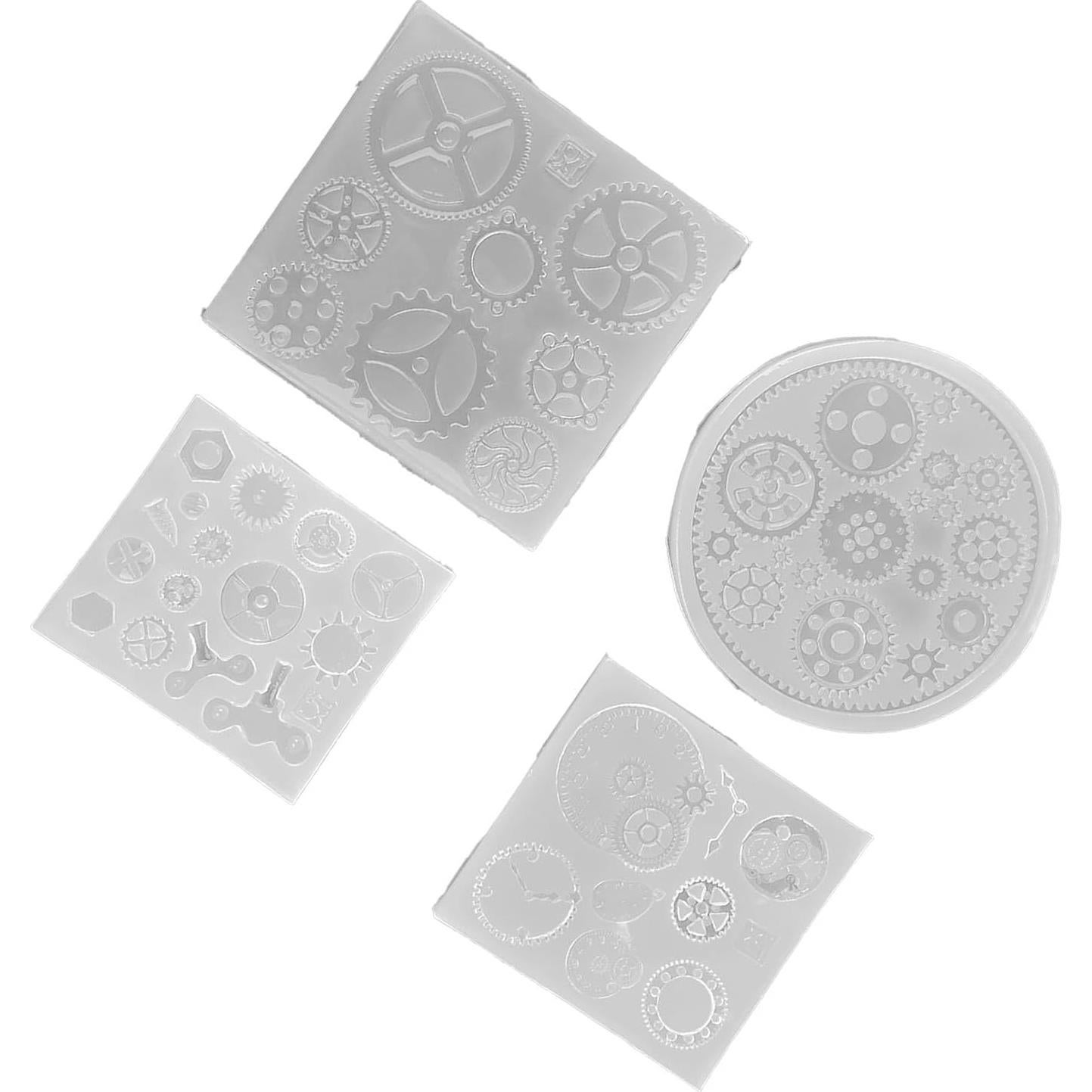 Molde de Silicona Engranaje 4 Piezas Walfront - Chocolate y Resina