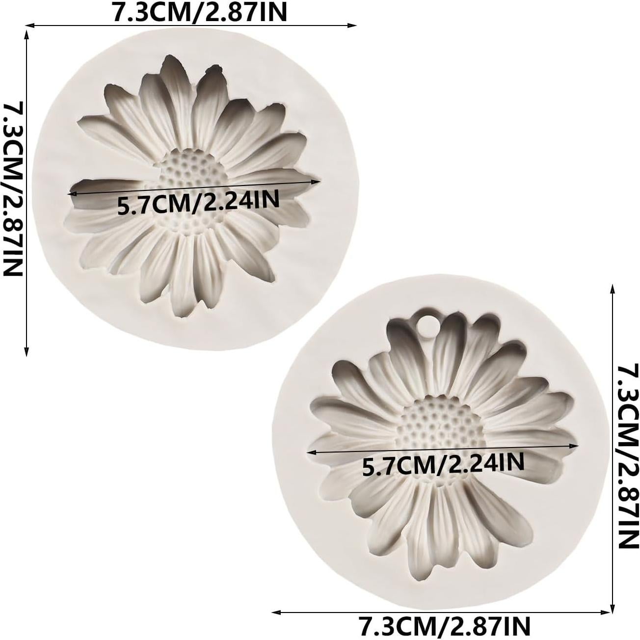 Moldes de Silicona para Fondant FCKEMLDS - Set de 2 Crisantemo