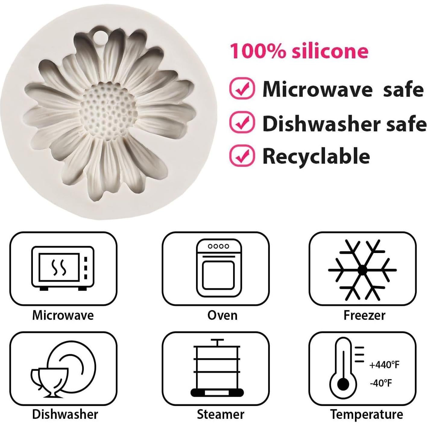 Moldes de Silicona para Fondant FCKEMLDS - Set de 2 Crisantemo