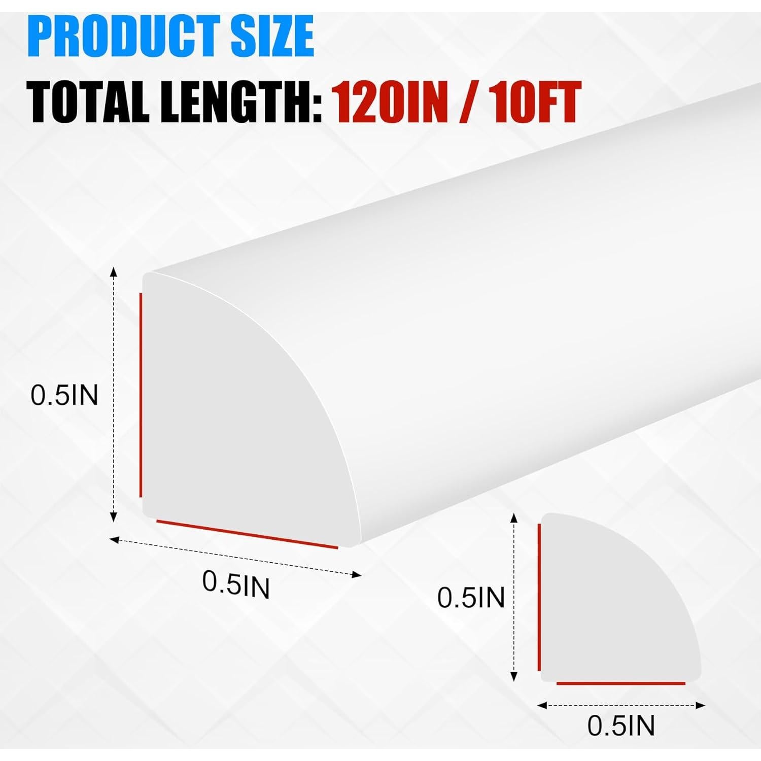 Moldura Flexible Autoadhesiva MYFAMIREA 304.8 cm Blanca