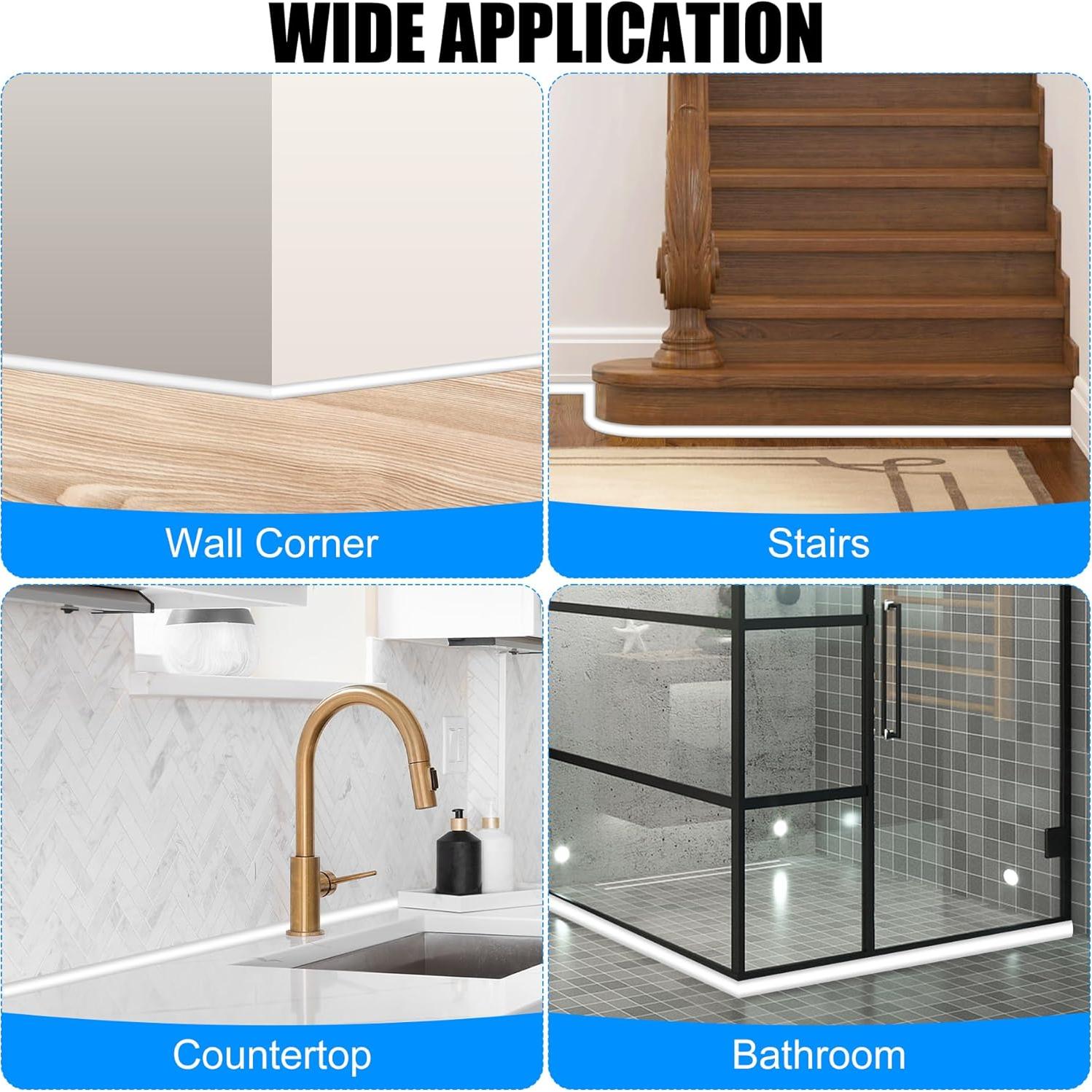 Moldura Flexible Autoadhesiva MYFAMIREA 304.8 cm Blanca