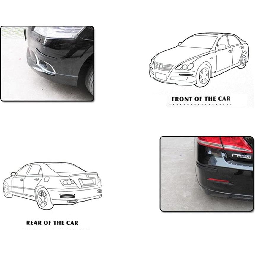 4 Tiras de Protección para Parachoques MACHSWON - Fibra de Carbono