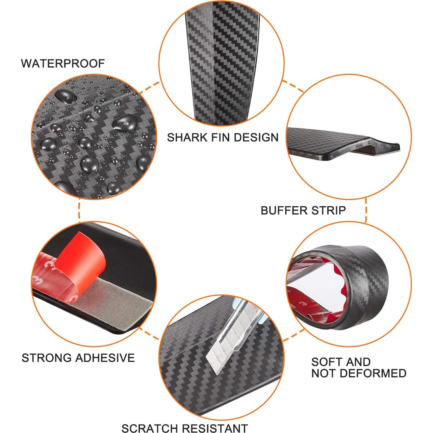 TOMALL 2 Piezas Protector Universal de Esquinas para Coche 25.5cm