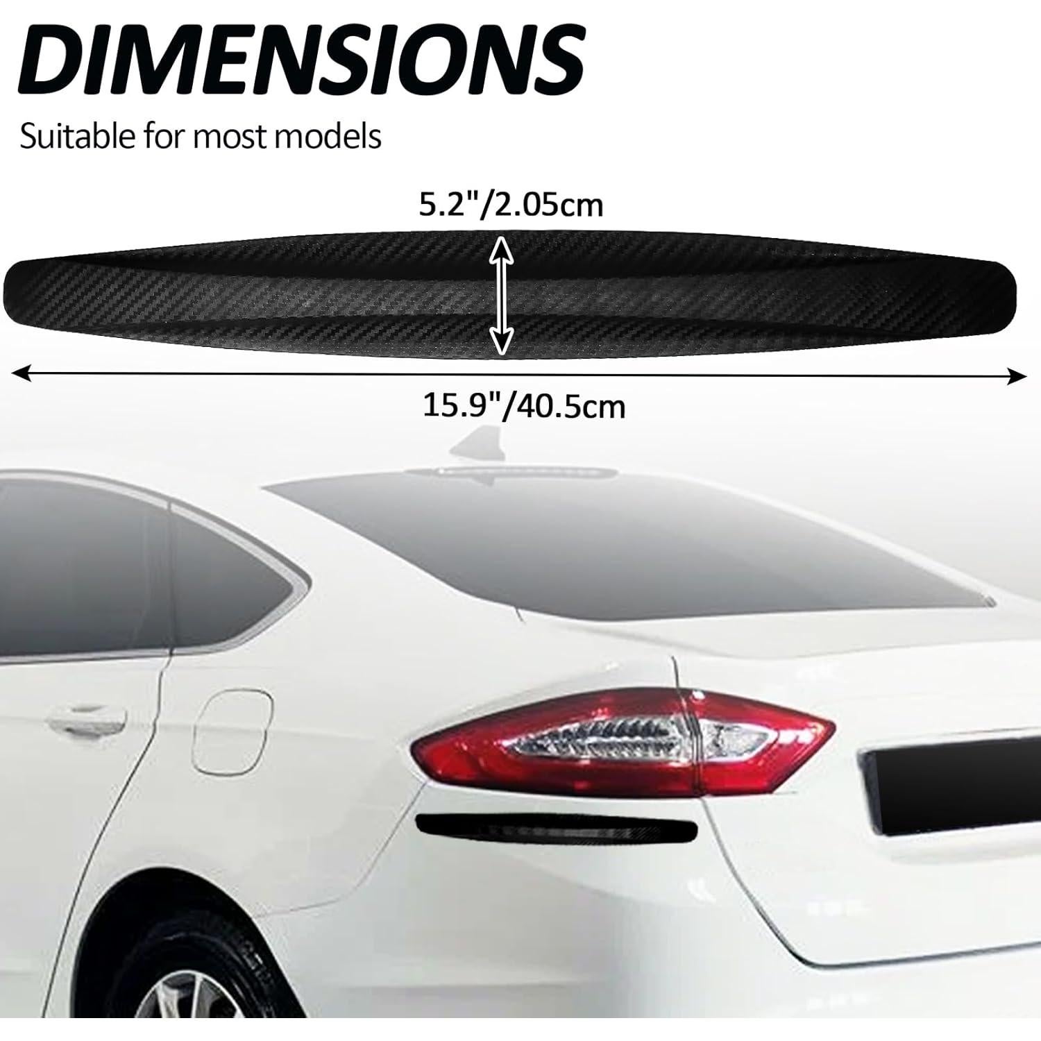 Parche Protector de Parachoques BokWin Negro 2 Piezas Universal