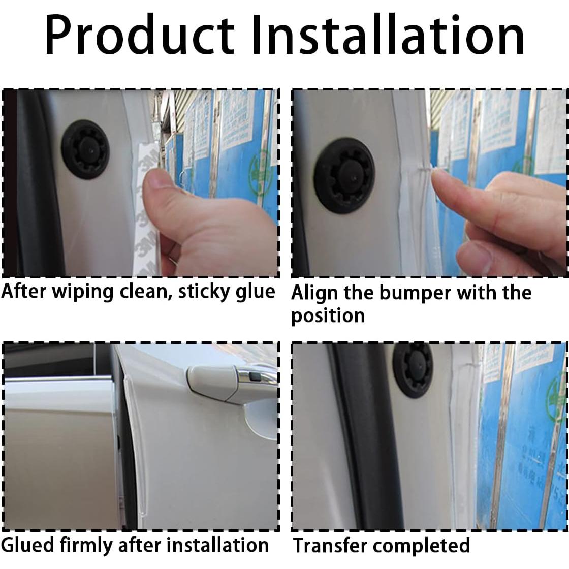 BESULEN Protector de Bordes de Puertas de Coche Negro