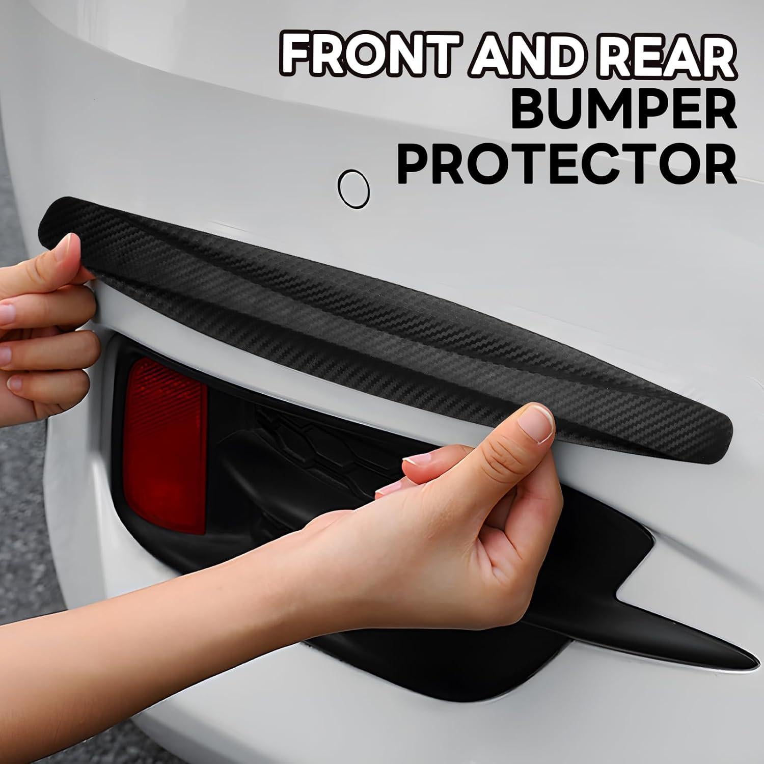 Tira de Protección de Parachoques Bonsicoky - 2 Paquete Negro