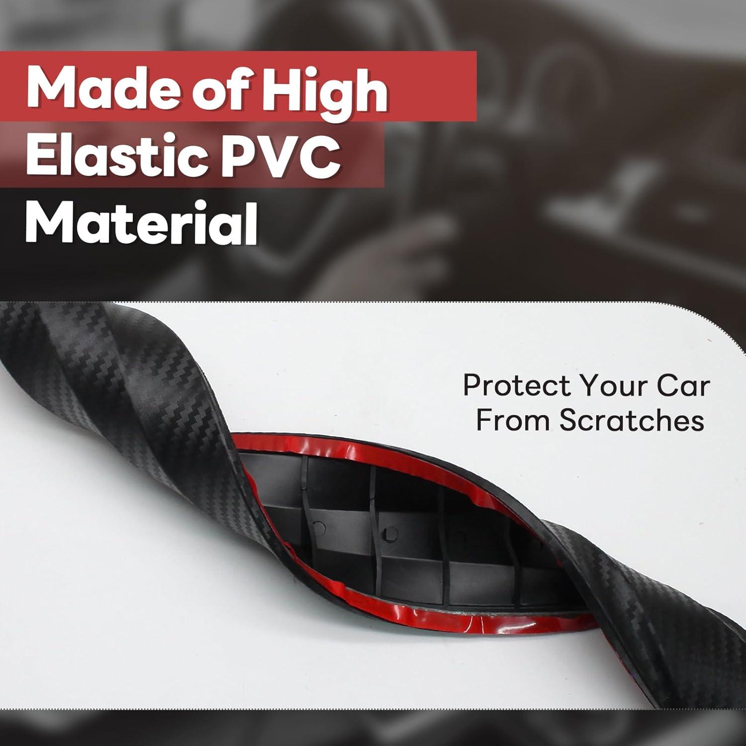 Tira de Protección de Parachoques Bonsicoky - 2 Paquete Negro