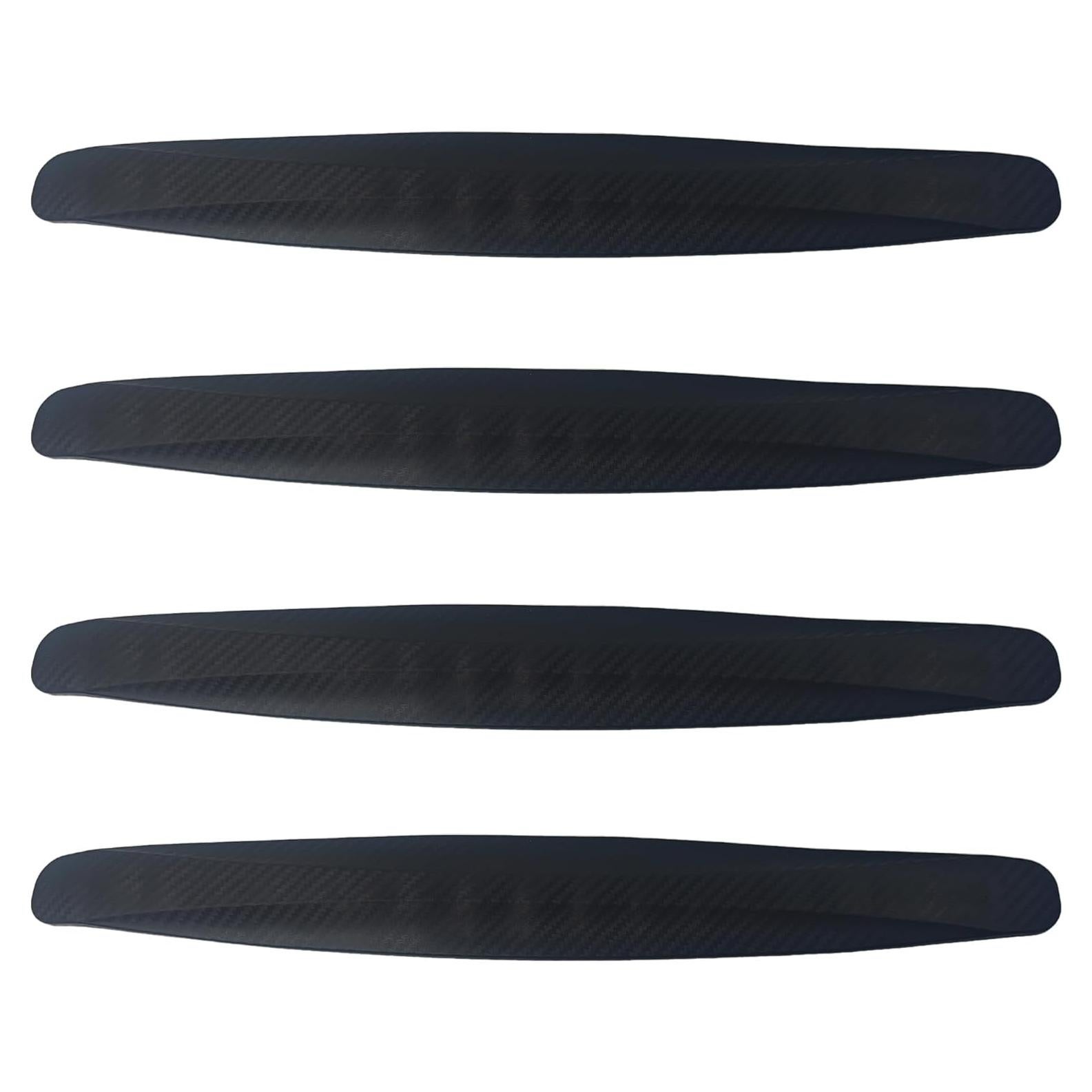 4 Tiras de Protección para Parachoques AUXBC, Goma Negra