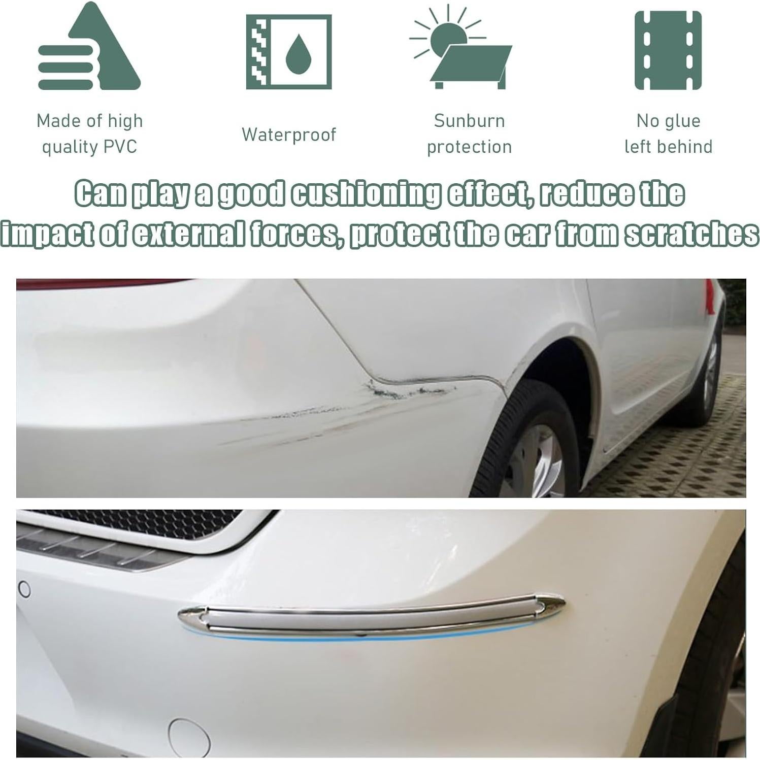 4 Piezas Tira Protectora de Parachoques SUV Coche Suvnie