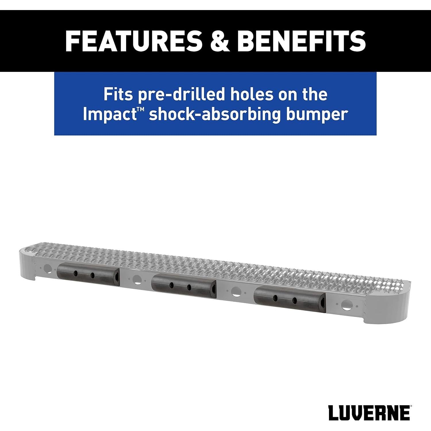 Protector de Parachoques de Goma LUVERNE 50.8x11.4 cm - Paquete de 3