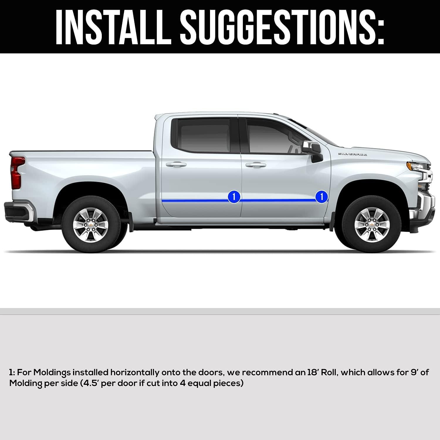 Moldura Lateral de Cuerpo Universal Dawn Enterprises 5.49m Negro Mate