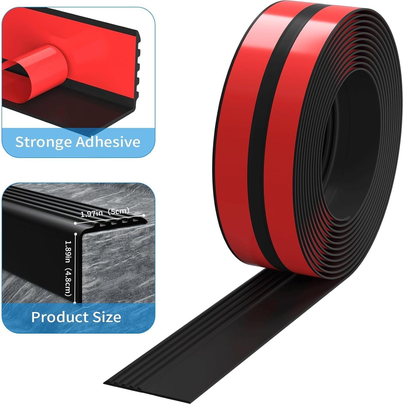 Protector de Borde de Escalera Elvone 3.05m Negro Antideslizante