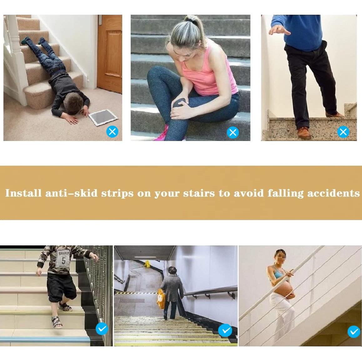 Protector de Borde de Escalera Antideslizante Vakerga 91 cm Negro