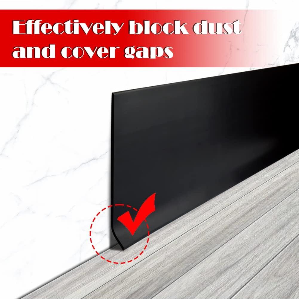 Base de Pared Autoadhesiva FONUNO 4" x 609.6 cm PVC Negro