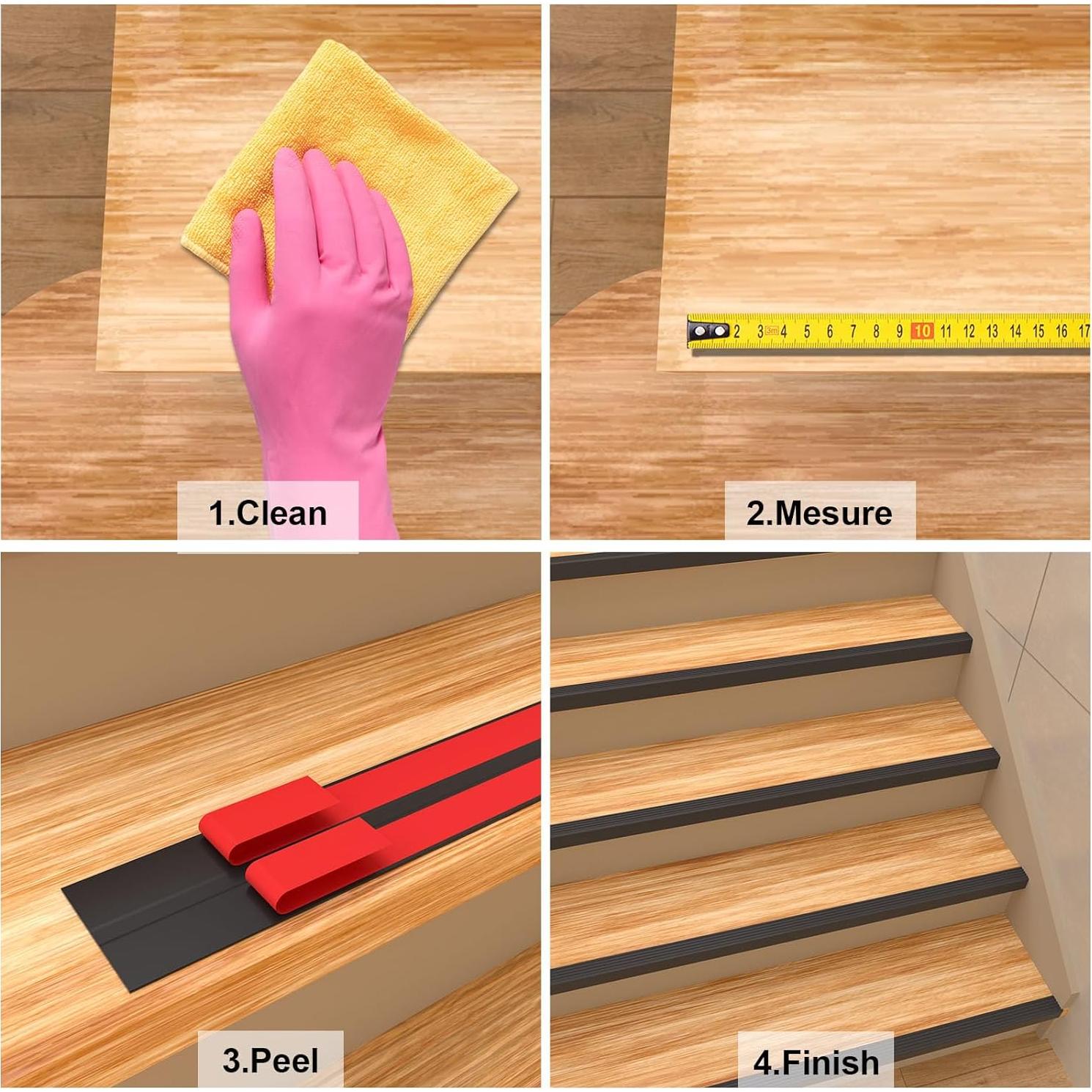 Protector de Borde de Escalera Jaspond 3.05m Antideslizante