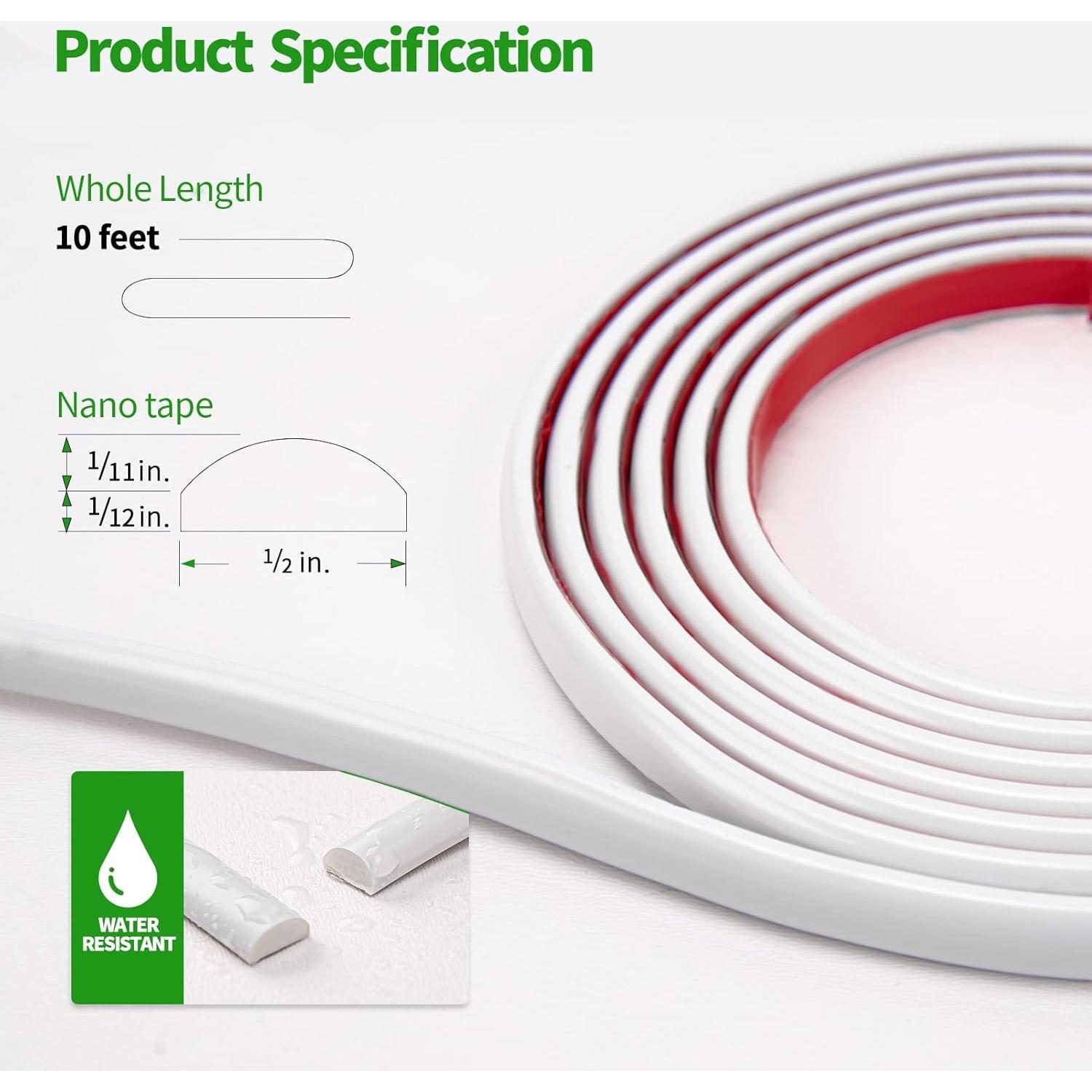 Moldura Autoadhesiva LONGKING 3m Blanca para Azulejos