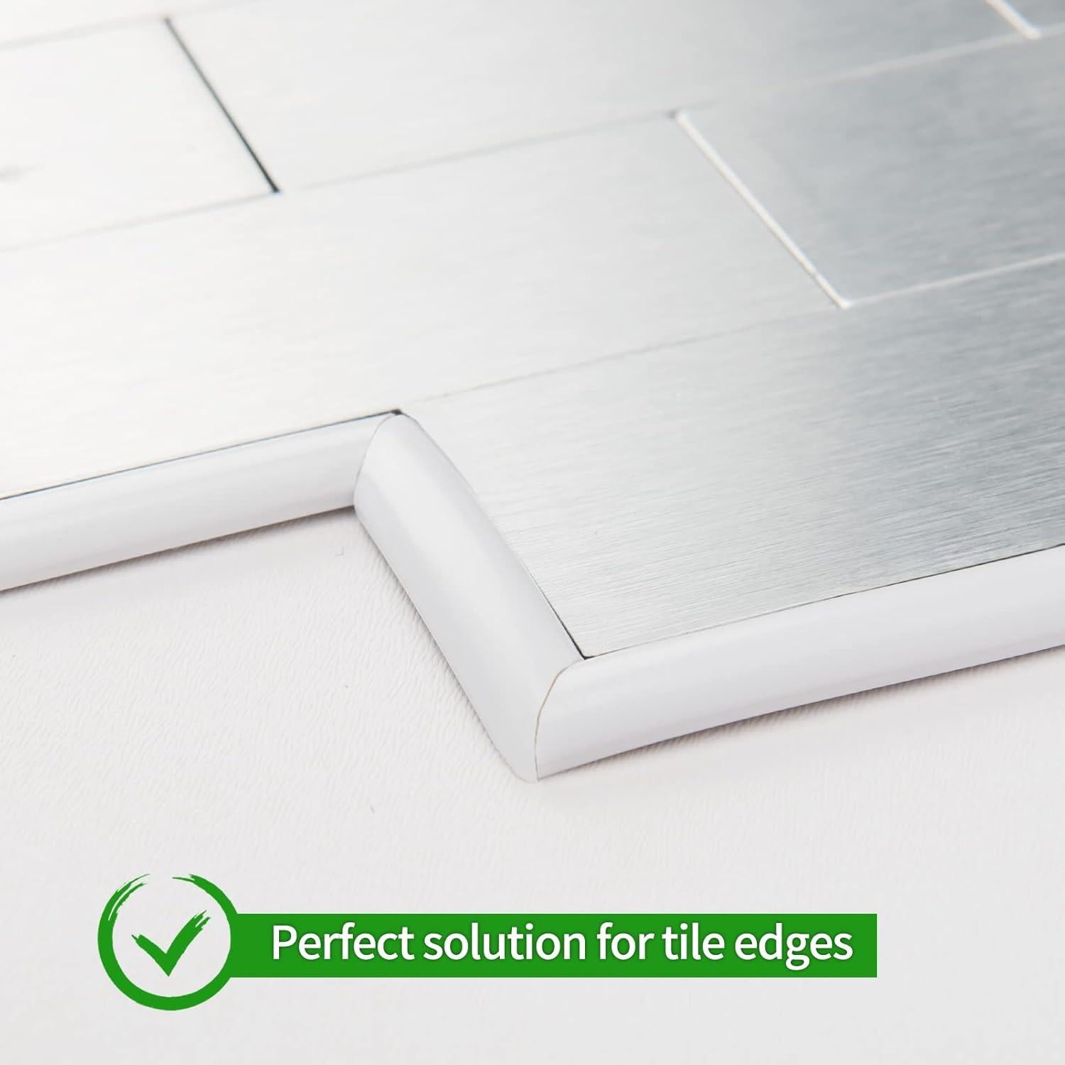 Moldura Autoadhesiva LONGKING 3m Blanca para Azulejos