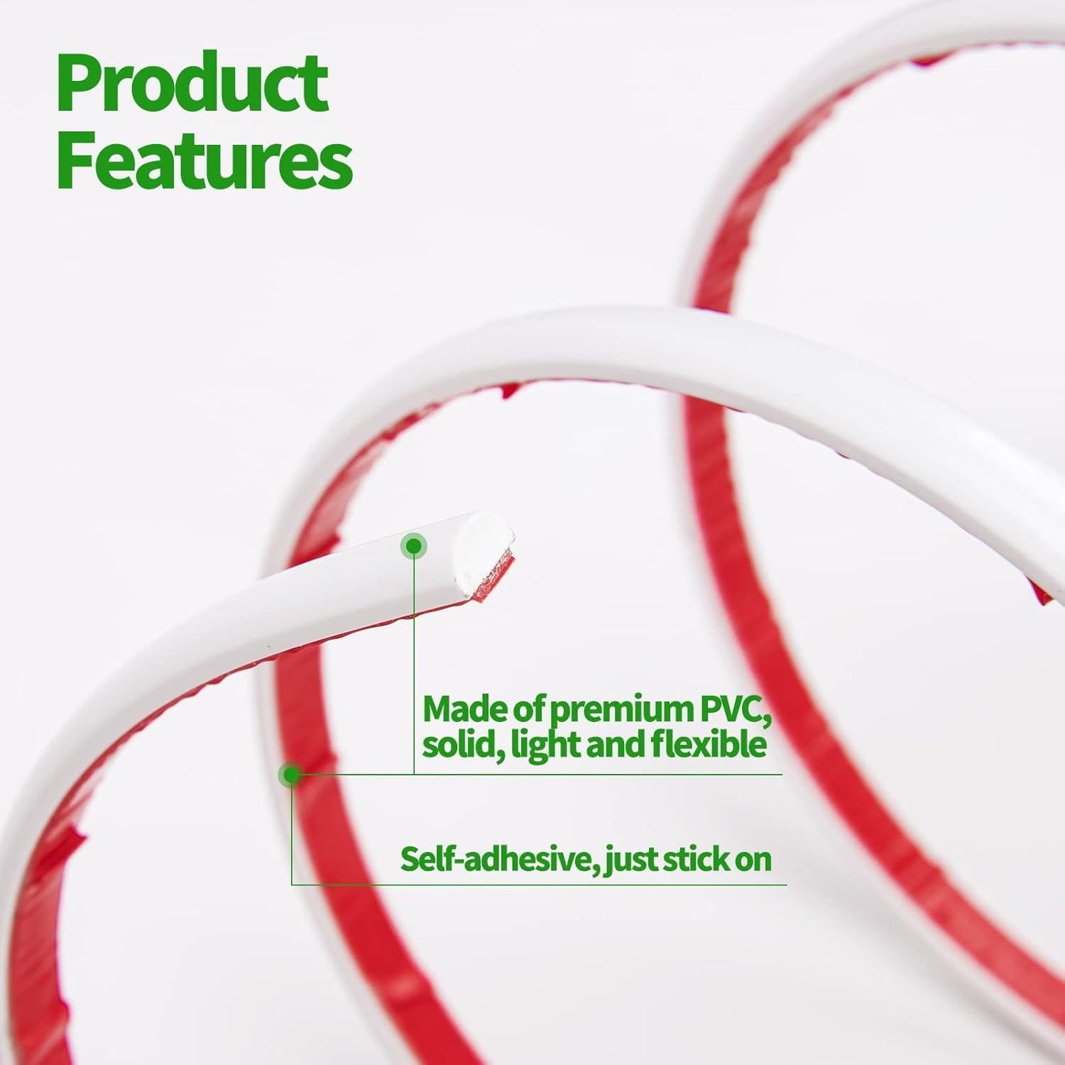 Moldura Autoadhesiva LONGKING 3m Blanca para Azulejos