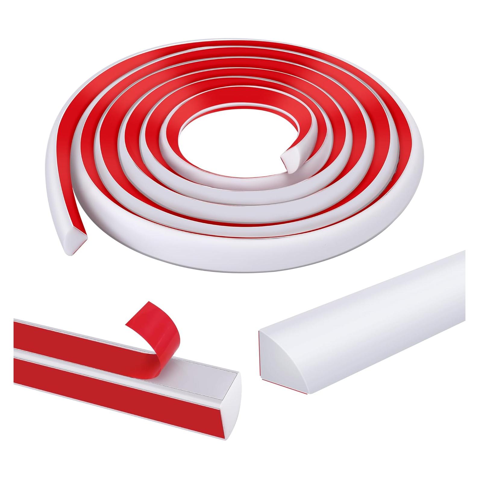 Moldura Flexible de Cuarto Redondo Moonoom 299.72 cm TPE Blanca