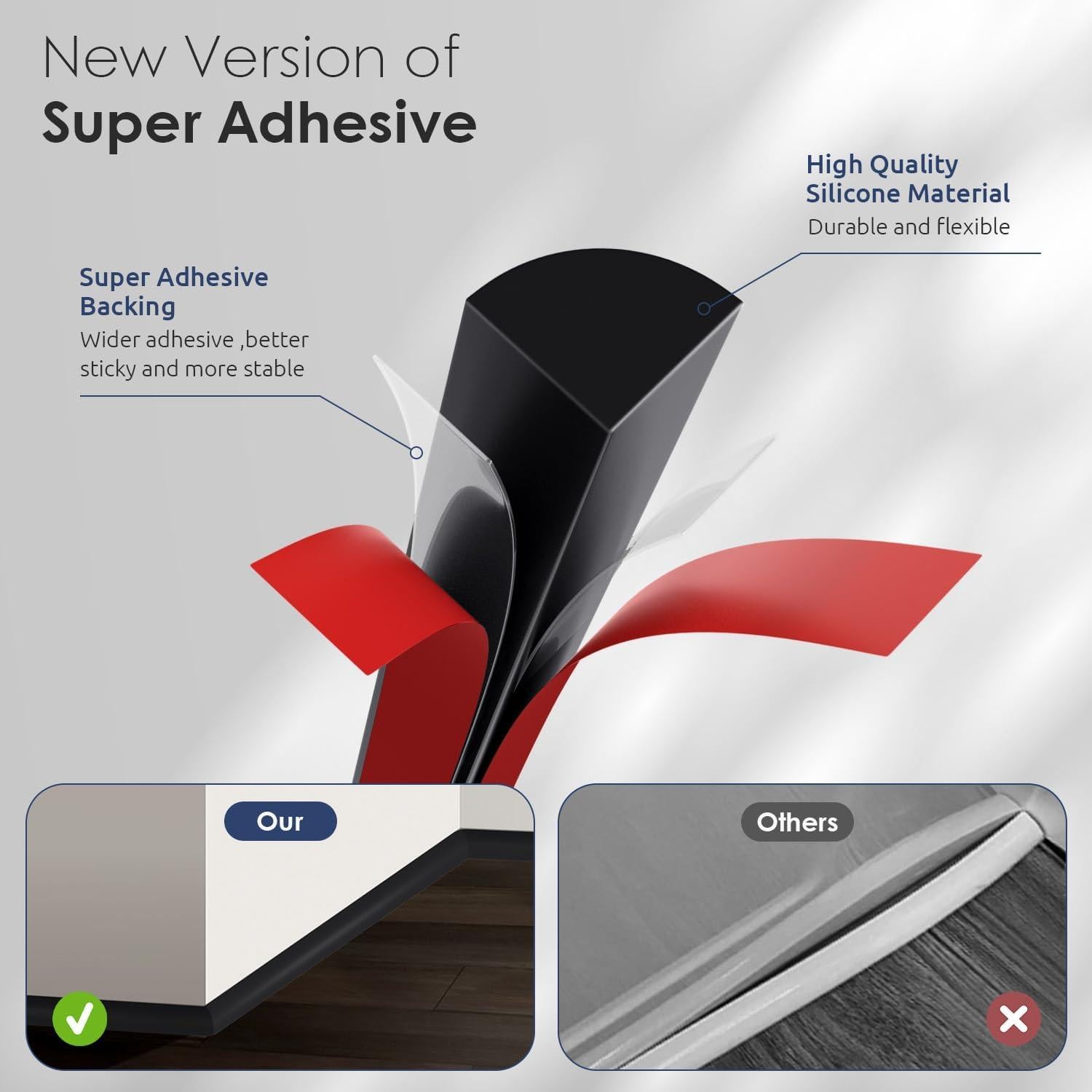 Moldura Flexible Autoadhesiva PATTENGO 401.3 cm Negra