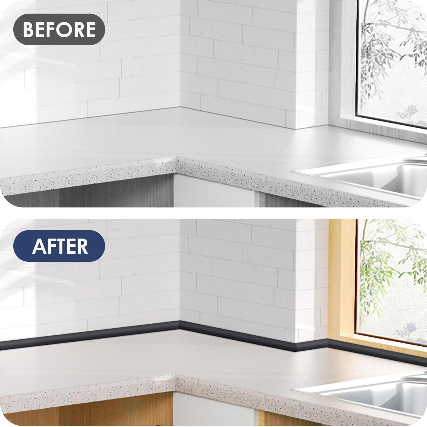 Moldura Flexible Autoadhesiva PATTENGO 401.3 cm Negra