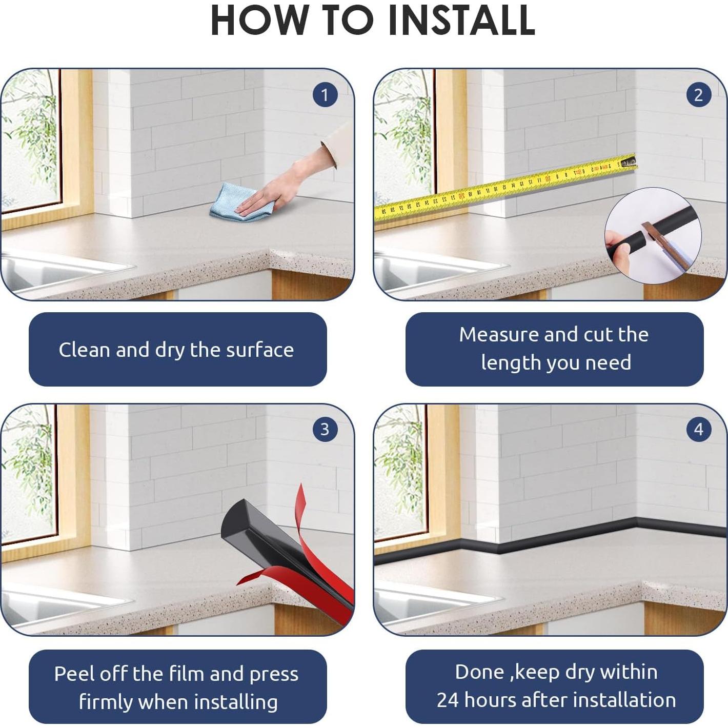 Moldura Flexible Autoadhesiva PATTENGO 401.3 cm Negra